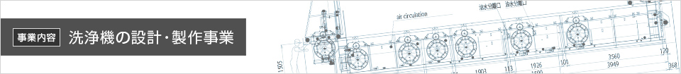 洗浄機の設計・製作事業